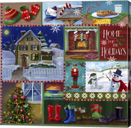 Framed Home For The Holidays Winter Print