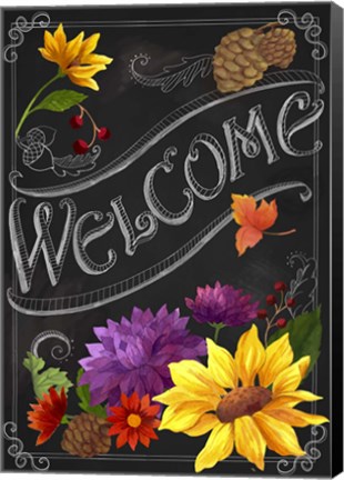 Framed Chalkboard Welcome Print