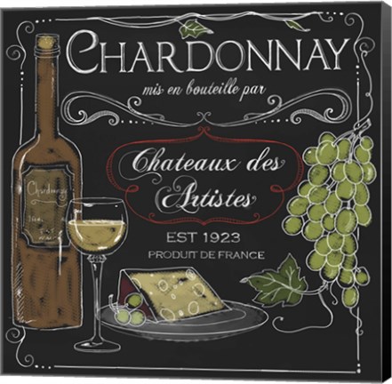 Framed Wine Chalkboard IV Print