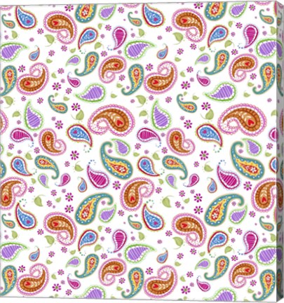 Framed Petals &amp; Paisley Toss I Print