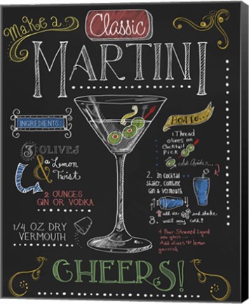 Framed Martini Print