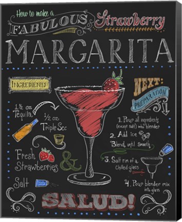 Framed Strawberry Margarita Print
