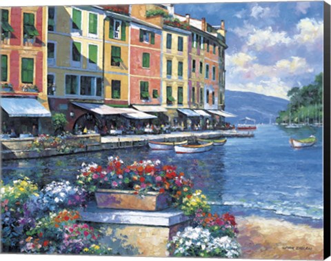 Framed Reflections Of Portofino Print