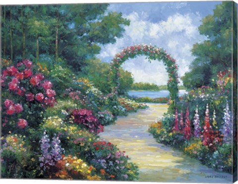 Framed Lakeside Arbor Print