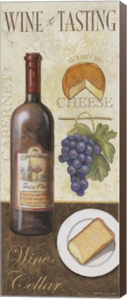 Framed Wine And Cheese I Print