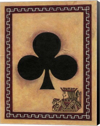 Framed Jack Of Clubs Print