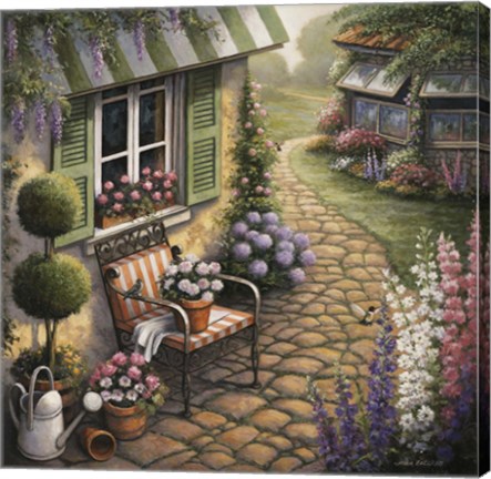 Framed Stone Walkway Print