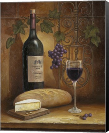 Framed Wine And Cheese A Print
