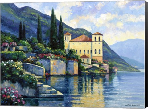 Framed Reflections Of Lago Maggiore Print