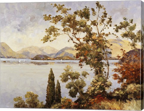 Framed Twilight On Bellagio Print