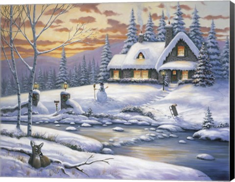Framed Winter Retreat Print