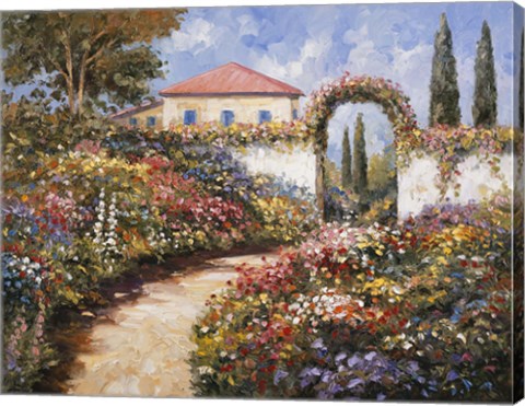 Framed Garden Walk Print