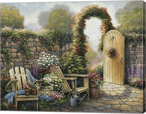 Framed Garden Patio Print
