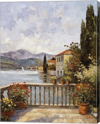 Framed Lake Lugono Print