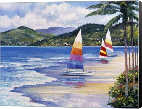 Framed Seaside Sails Print