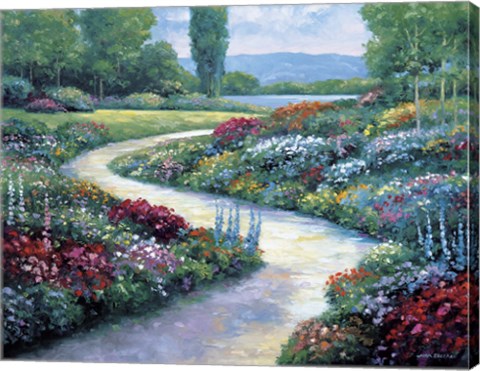 Framed Lakeside Path Print