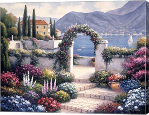 Framed Mediterranean Scene A Print