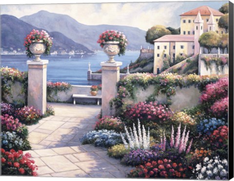 Framed Mediterranean Scene B Print