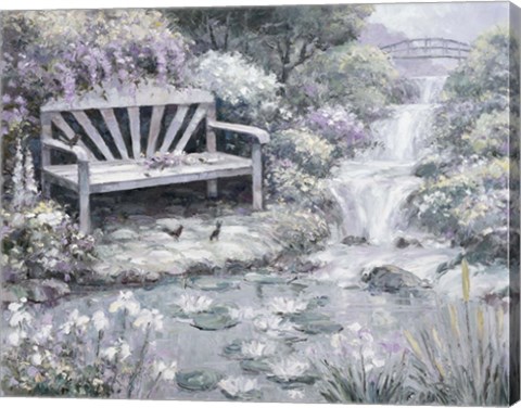 Framed Park Bench Print