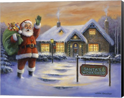Framed Santa&#39;s Workshop Print