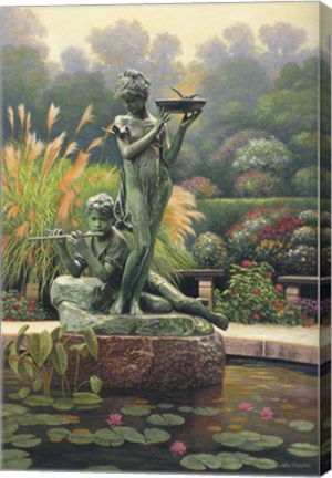 Framed Fountain II Print