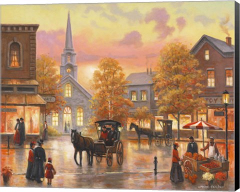 Framed Autumnal Breeze In Pleasantville Print