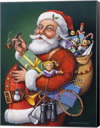 Framed Saint Nick And All His Toys Print