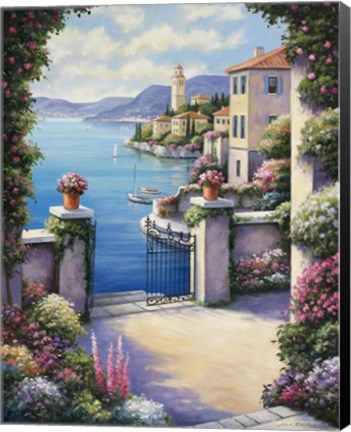 Framed Mediterranian Patio Print
