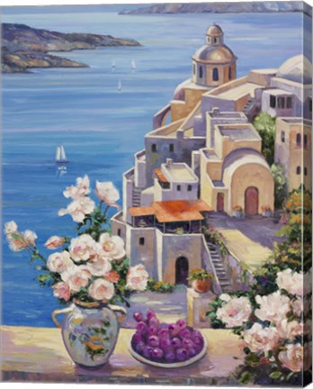 Framed Mediterranian Roses Print