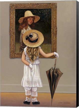 Framed Girl In Museum Print
