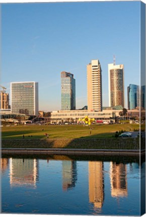 Framed Vilnius, Lithuania, Downtown skyline, skyscrapers Print