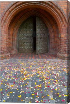 Framed Flower petals, St Anne&#39;s Church, Vilnius, Lithuania Print