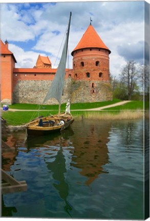 Framed Island Castle by Lake Galve, Trakai, Lithuania I Print