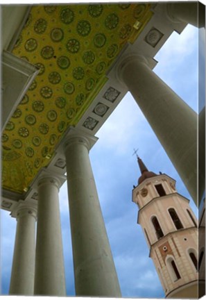 Framed Bell Tower of the Cathedral, Vilnius, Lithuania Print