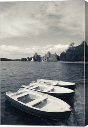 Framed Island Castle by Lake Galve, Trakai, Lithuania II Print