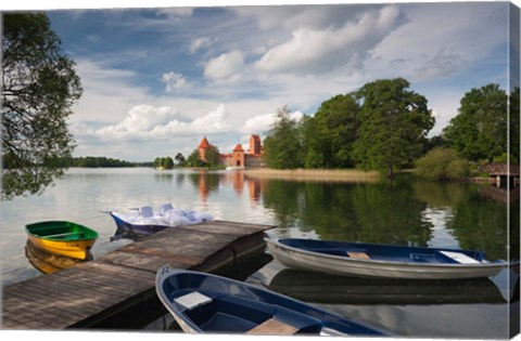 Framed Island Castle by Lake Galve, Trakai, Lithuania VII Print