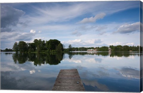 Framed Lake Galve, Trakai Historical National Park, Lithuania VI Print