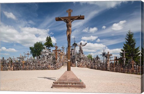 Framed Lithuania, Siauliai, Hill of Crosses, Christianity I Print