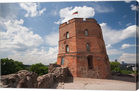 Framed Lithuania, Vilnius, Gediminas Hill, Gedimino Fort Print