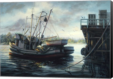 Framed Sparkling Fish Nets Print