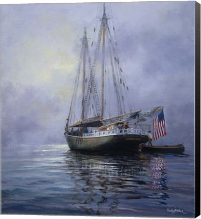 Framed In The Still At Dawn Print