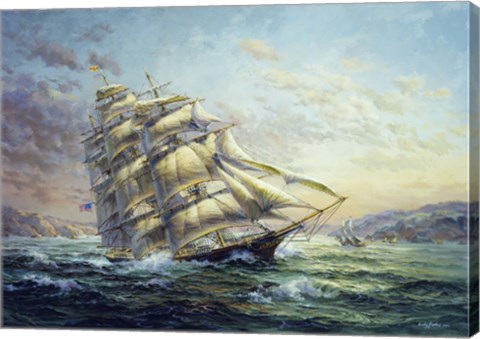 Framed Clipper Ship Surprise Print