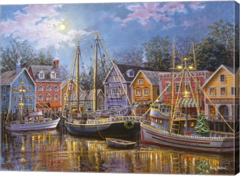 Framed Ships Aglow Print