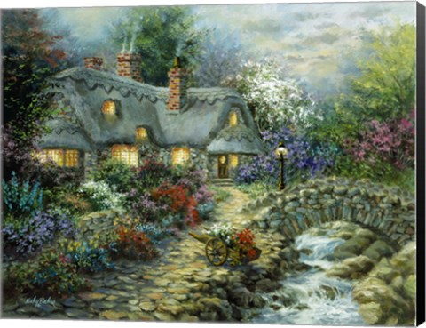 Framed Country Cottage Print