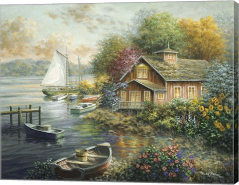 Framed Peaceful Mooring Print