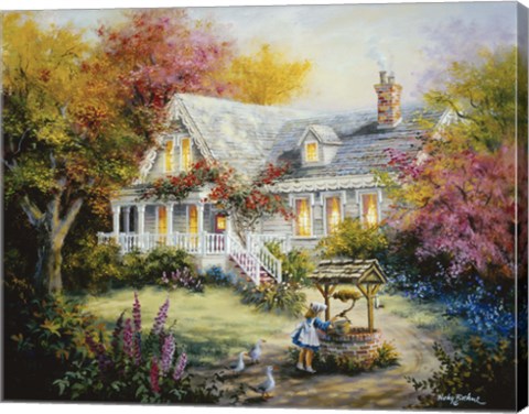 Framed Wishing Well Print