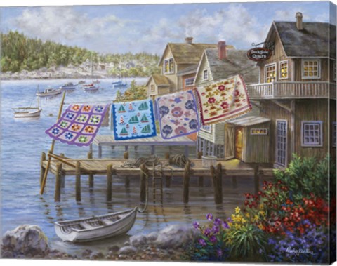 Framed Dock Side Quilts Print