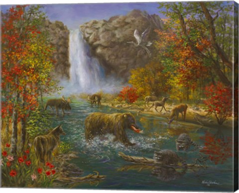 Framed Where The Animals Play Print