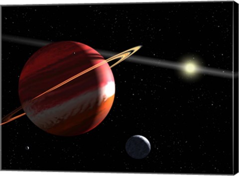 Framed Jupiter-mass planet orbiting the nearby star Epsilon Eridani Print
