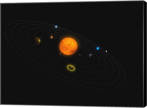 Framed Solar System V Print